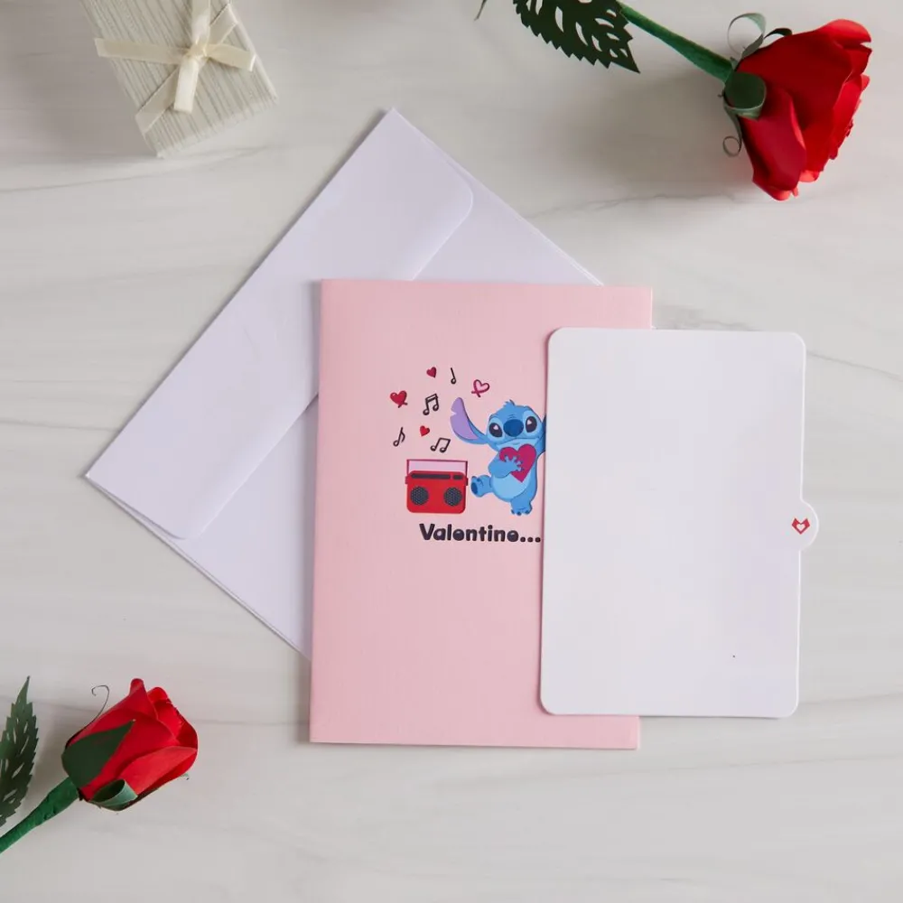 Lovepop Valentine'S Day 2/14|Kids|Disney's Stitch Rockin' Valentine Pop-Up Card