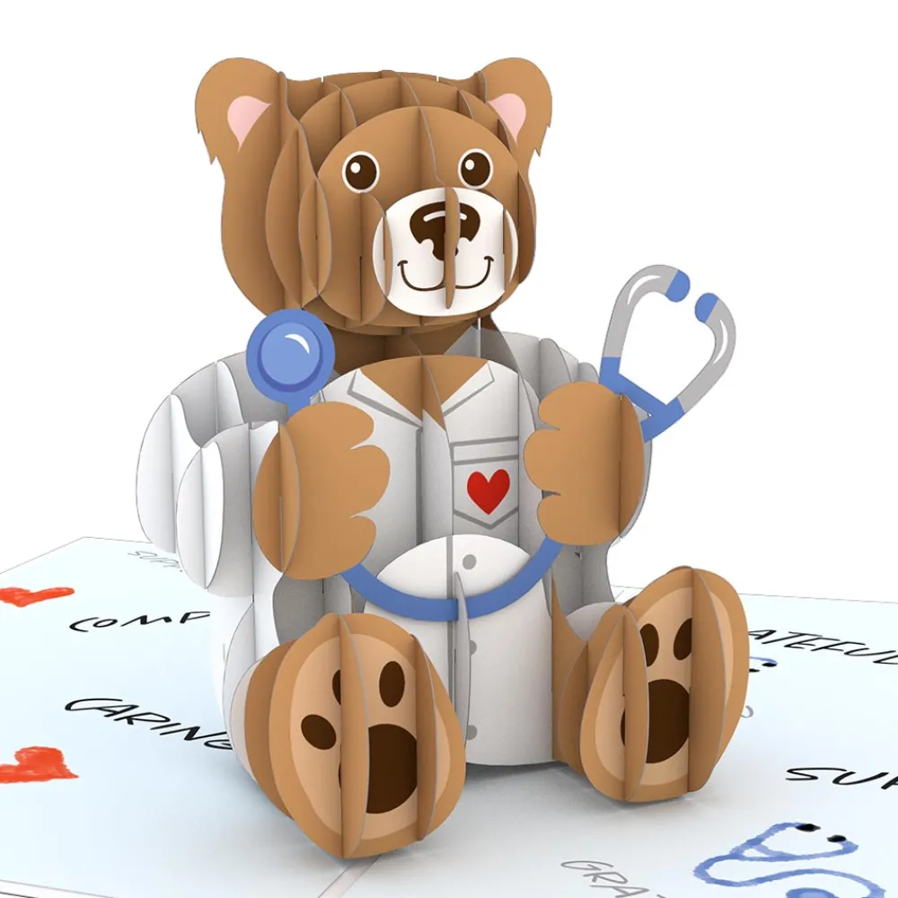 Lovepop Greeting Cards|Thank You|Doctor Bear Pop-Up Card
