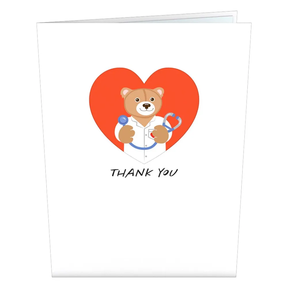 Lovepop Greeting Cards|Thank You|Doctor Bear Pop-Up Card