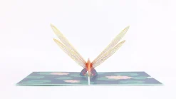 Lovepop Greeting Cards|Just Because|Dragonfly on Water Lily Pop-Up Card