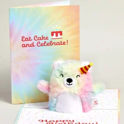 Lovepop Card & Gift Bundles|Plushpop|Eat Cake and Celebrate' Birthday Plushpop Card and Bouquet Bundle