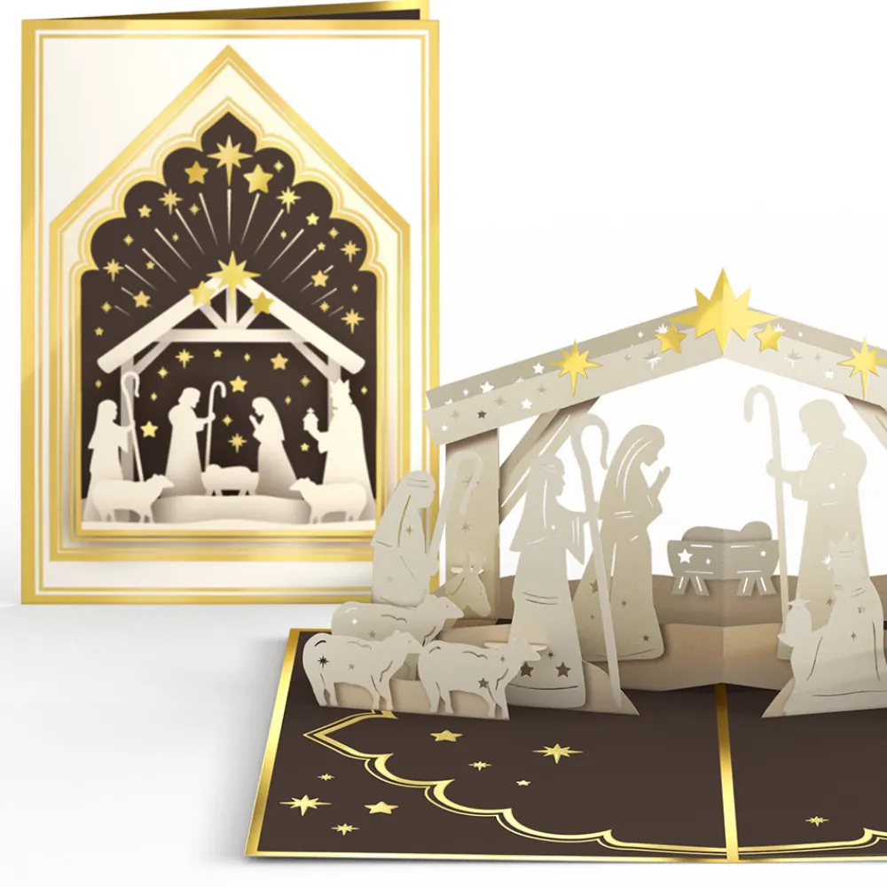 Lovepop Greeting Cards|Religious|Elegant Nativity Pop-Up Card