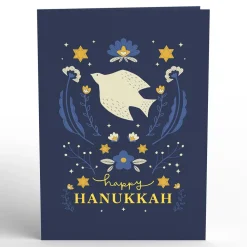 Lovepop Greeting Cards|Hanukkah 12/14|Elegant Stained Glass Hanukkah Pop-Up Card