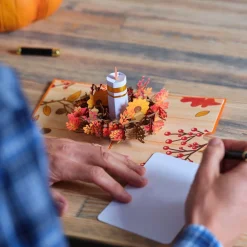 Lovepop Greeting Cards|Thanksgiving 11/27|Fall Candle Pop-Up Card