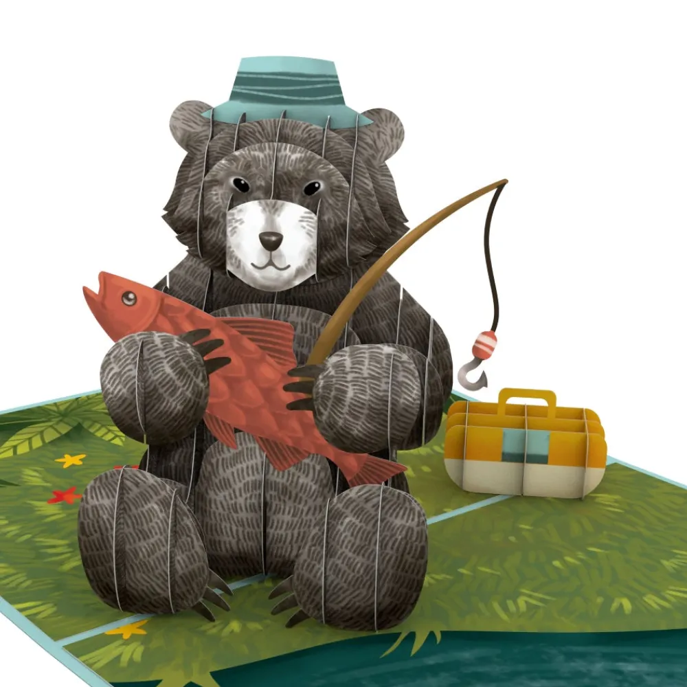 Lovepop Father'S Day 6/15|Dad|Father’s Day Fishing Bear Pop-Up Card