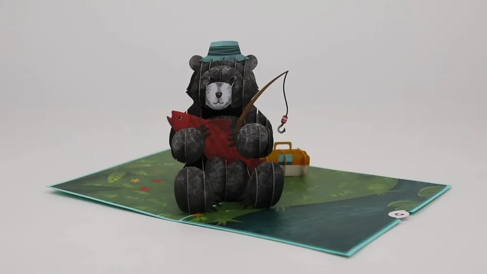 Lovepop Father'S Day 6/15|Dad|Father’s Day Fishing Bear Pop-Up Card
