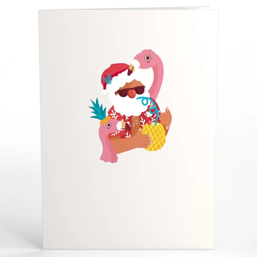 Lovepop Greeting Cards|Christmas 12/25|Flamingo Sleigh Ride Pop-Up Card