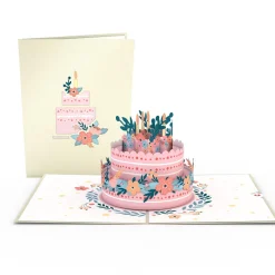 Lovepop Greeting Cards|Birthday|Floral Birthday Cake Pop-Up Card