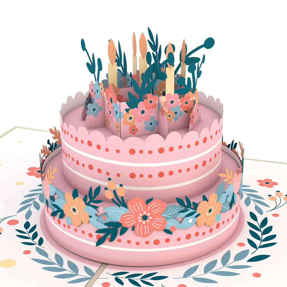 Lovepop Greeting Cards|Birthday|Floral Birthday Cake Pop-Up Card