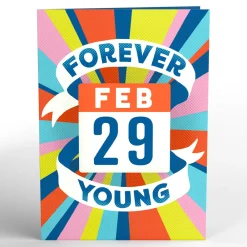 Lovepop Birthday|Forever Young Leap Year Birthday Pop-Up Card