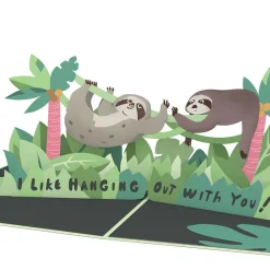 Lovepop Greeting Cards|Just Because|Friendship Sloth Pop-Up Card