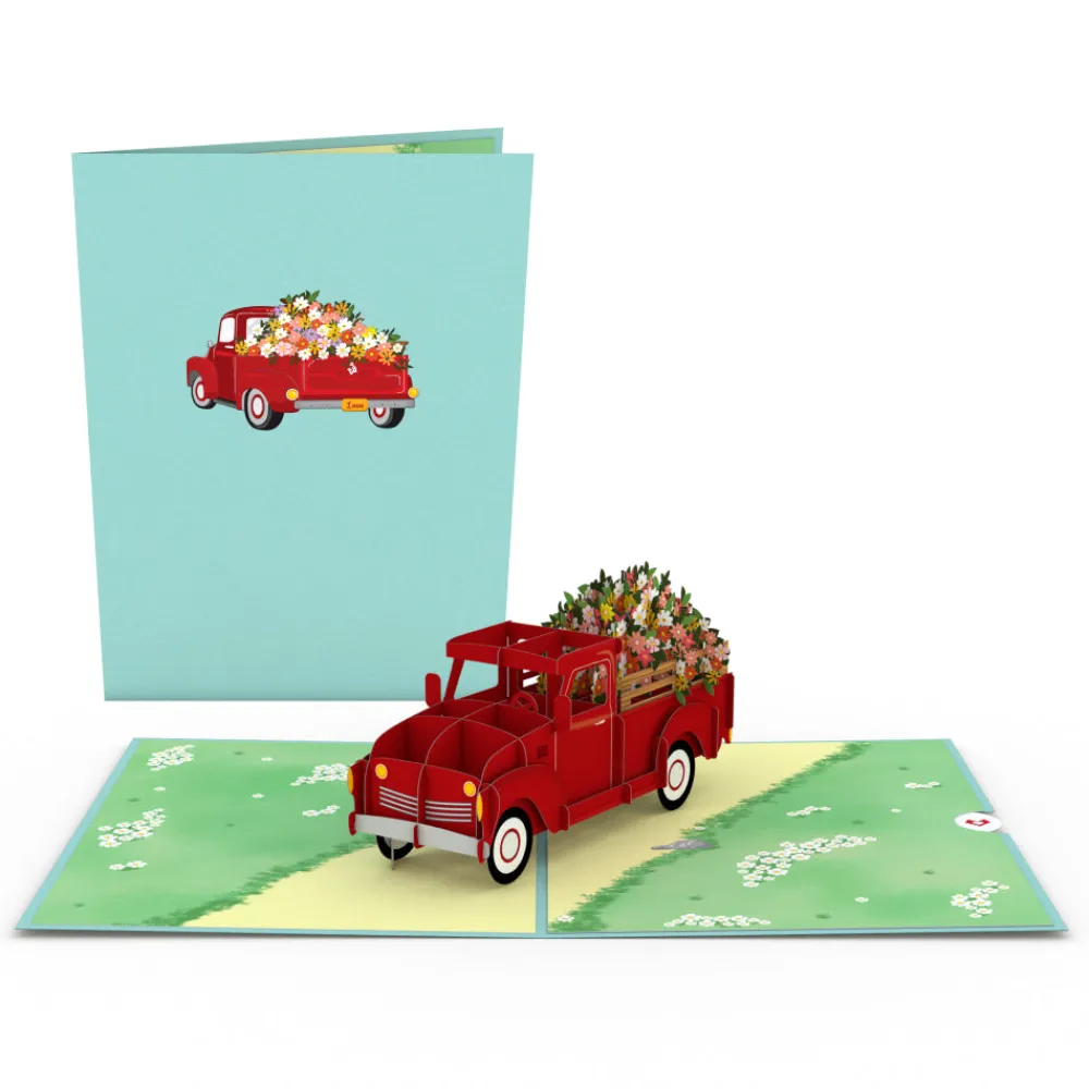 Lovepop Greeting Cards|Retirement|Garden Truck Pop-Up Card