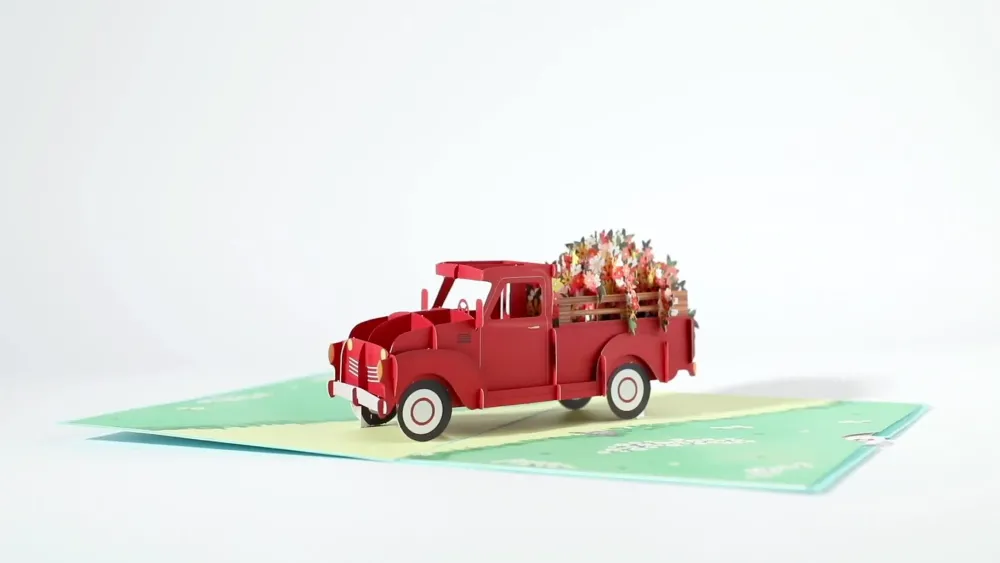 Lovepop Greeting Cards|Retirement|Garden Truck Pop-Up Card