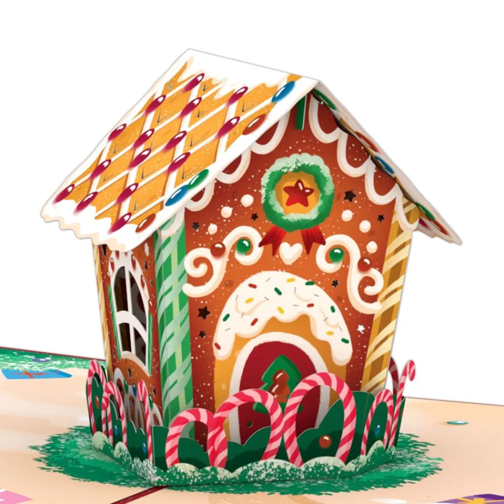 Lovepop Greeting Cards|Christmas 12/25|Gingerbread House Pop-Up Card
