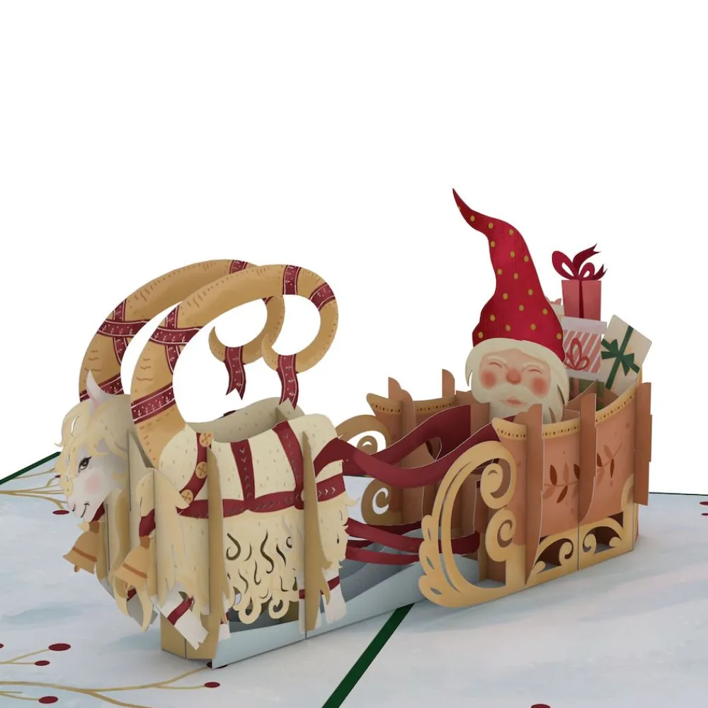Lovepop Greeting Cards|Christmas 12/25|Gnome Sleigh Pop-Up Card
