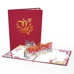 Lovepop Pop-Up Bouquets|Card & Gift Bundles|Grand Red Rose Valentine’s Day Bundle