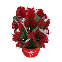 Lovepop Pop-Up Bouquets|Card & Gift Bundles|Grand Red Rose Valentine’s Day Bundle