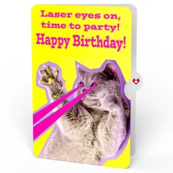 Lovepop Birthday|Grim Reaper Dark Humor Birthday with Cat Laser Eyes Pop-Up Card and Sentiment Set