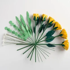 Lovepop Pop-Up Bouquets|Card & Gift Bundles|Handcrafted Paper Flowers: Yellow Roses (6 Stems) with Happy Mother's Day Pop-Up Card