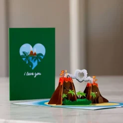 Lovepop Valentine'S Day 2/14|Handcrafted Paper Flowers: Roses (6 Stems) with I Lava You Pop-Up Card