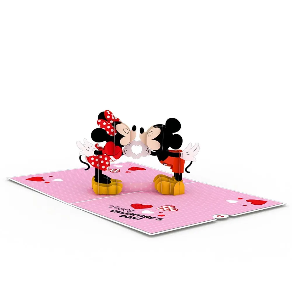 Lovepop Pop-Up Bouquets|Handcrafted Paper Flowers|Handcrafted Paper Flowers: Disney's Mickey & Minnie Lovestruck Roses (6-Stem) with Love You Lots Pop-Up Card