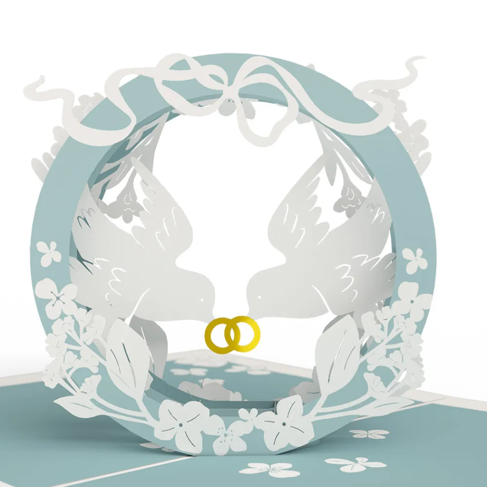 Lovepop Wedding|Happily Ever After Love Birds Pop-Up Card