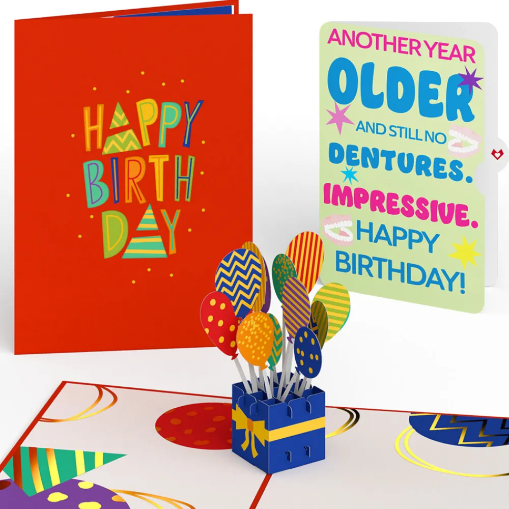 Lovepop Birthday|Happy Birthday Balloons Pop-Up Card and Sentiment Set