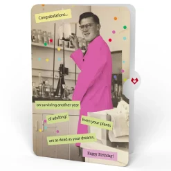Lovepop Birthday|Happy Birthday Banner and Balloons Pop-Up Card and Survive Another Year of Adulting Sentiment Set