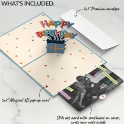 Lovepop Birthday|Happy Birthday Burst Pop-Up Card and Sentiment Set for Any Man