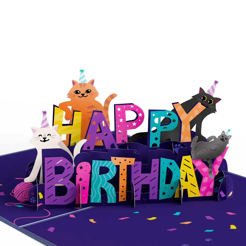 Lovepop Greeting Cards|Birthday|Happy Birthday Cats Pop-Up card