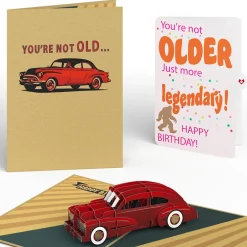 Lovepop Birthday|Him|Happy Birthday Classic Car Pop-Up Card and Sentiment Set