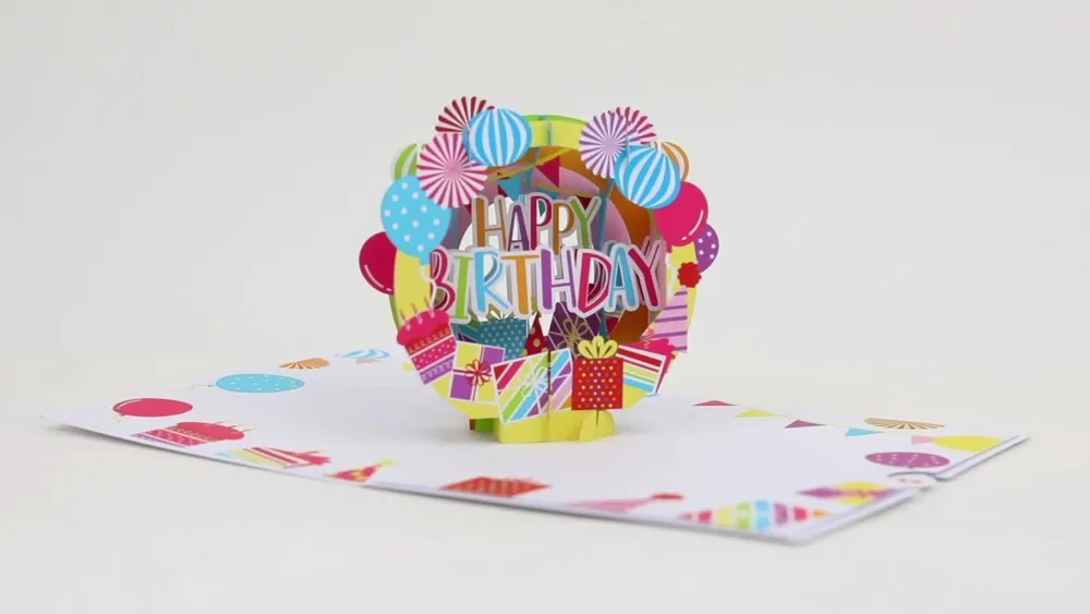 Lovepop Greeting Cards|Birthday|Happy Birthday Hooray Pop-Up Card