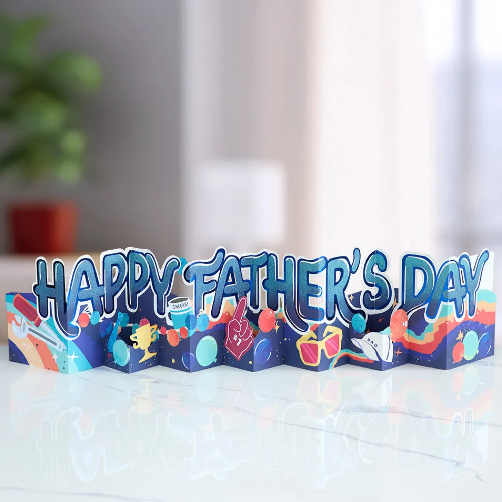 Lovepop Decor|Father'S Day 6/15|Happy Father's Day Loooooong Card™ (Expands to 2 feet)
