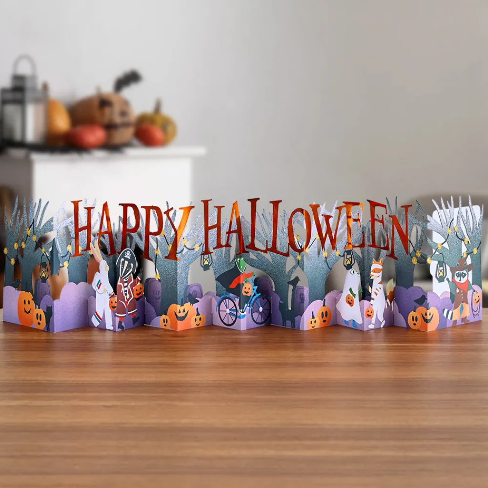 Lovepop Decor|Halloween 10/31|Happy Halloween Trick-or-Treat Loooooong Card™ (Expands to 2 feet)