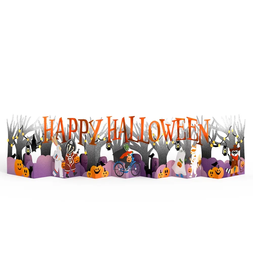 Lovepop Decor|Halloween 10/31|Happy Halloween Trick-or-Treat Loooooong Card™ (Expands to 2 feet)