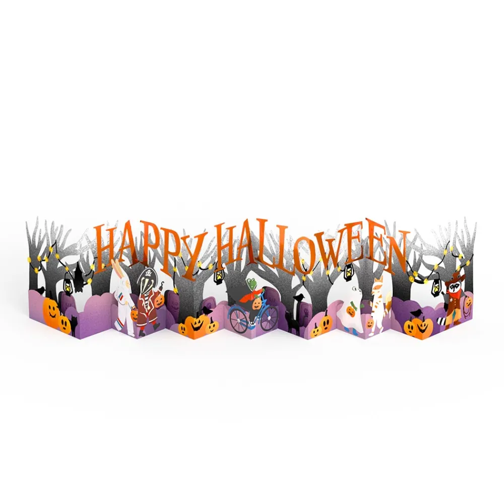 Lovepop Decor|Halloween 10/31|Happy Halloween Trick-or-Treat Loooooong Card™ (Expands to 2 feet)