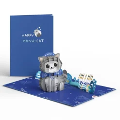 Lovepop Hanukkah 12/14|Happy Hanukkah Cat Pop-Up Card