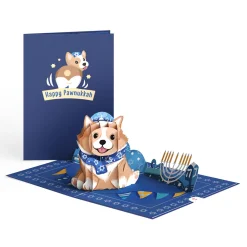 Lovepop Greeting Cards|Hanukkah 12/14|Happy Hanukkah Dog Pop-Up Card