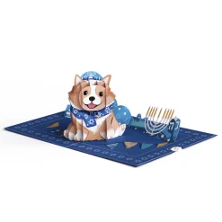 Lovepop Greeting Cards|Hanukkah 12/14|Happy Hanukkah Dog Pop-Up Card