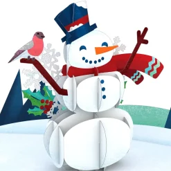 Lovepop Greeting Cards|New Year 1/1|Happy Holidays Snowman Pop-Up Card