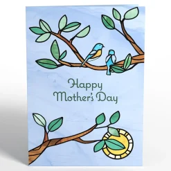 Lovepop Suncatcher Cards|Decor|Happy Mother's Day Robins Suncatcher Card