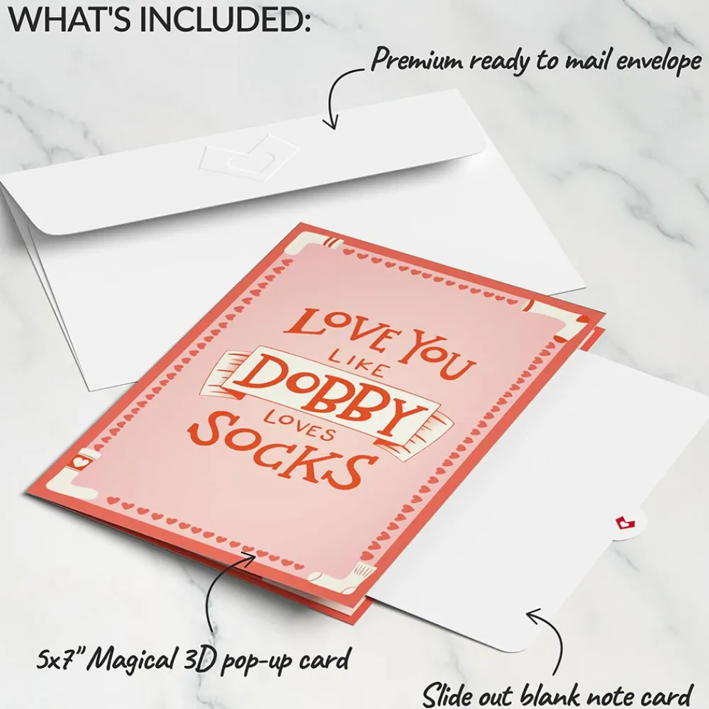 Lovepop Greeting Cards|Valentine'S Day 2/14|Harry Potter™ Dobby™ Valentine’s Day Pop-Up Card