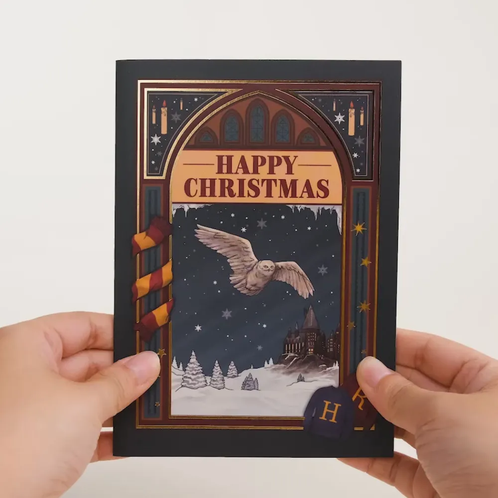 Lovepop Greeting Cards|Christmas 12/25|Harry Potter™ Hedwig™ Holiday Magic Pop-Up Card