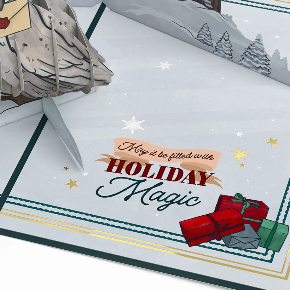 Lovepop Greeting Cards|Christmas 12/25|Harry Potter™ Hedwig™ Holiday Magic Pop-Up Card