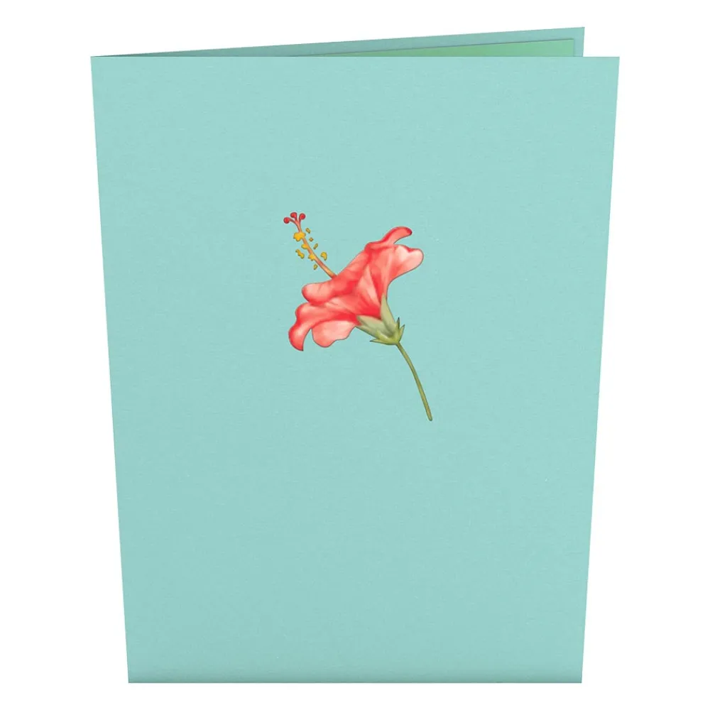 Lovepop Greeting Cards|Birthday|Hibiscus Bloom Pop-Up Card