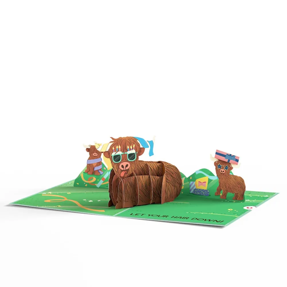 Lovepop Greeting Cards|Birthday|Highland Cow Birthday Pop-Up Card
