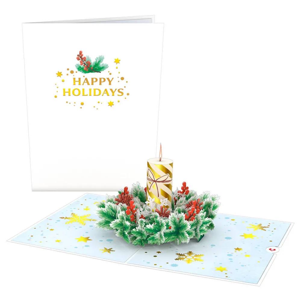 Lovepop Greeting Cards|Christmas 12/25|Holiday Candle Pop-Up Card