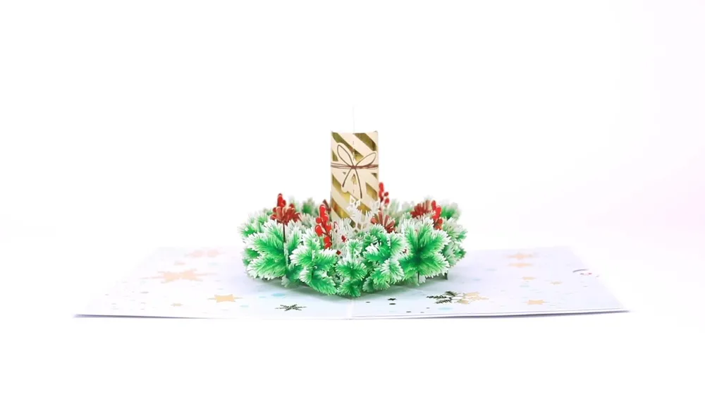 Lovepop Greeting Cards|Christmas 12/25|Holiday Candle Pop-Up Card