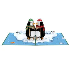 Lovepop Greeting Cards|Christmas 12/25|Holiday Penguins Pop-Up Card