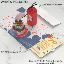 Lovepop Birthday|Holy Smokes You're Old 70th Birthday Pop-Up Card and Sentiment Set